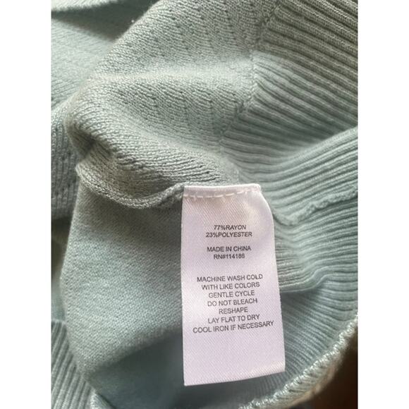 Retrology Women's Size Large Long Sleeve Mock‎ Turtleneck Sweater Seafoam Green - Picture 6 of 6